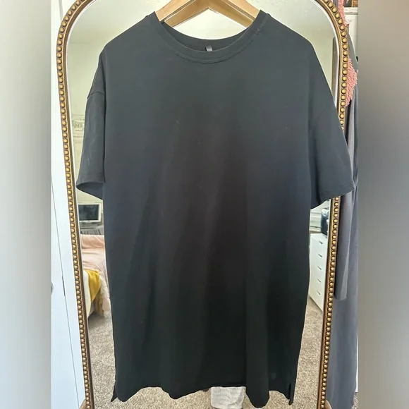 UGG Women's Zoey T-Shirt Dress Short Sleeve Organic Cotton Size M Black - Picture 5 of 9